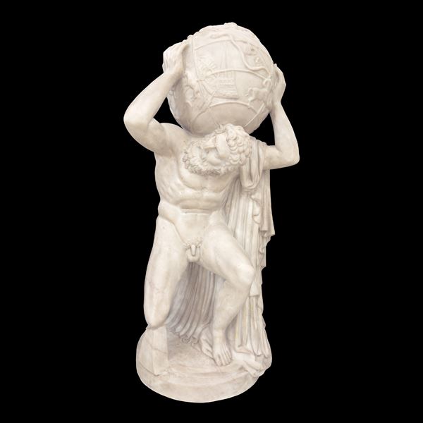 Atlante Farnese in marmo bianco