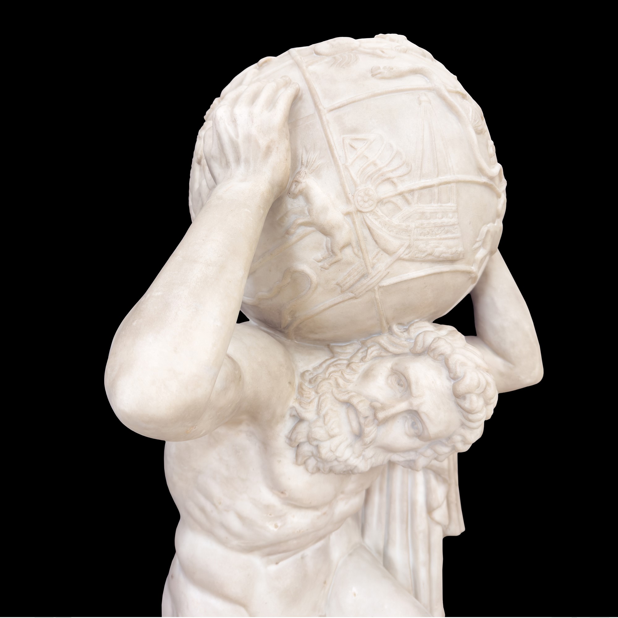 Atlante Farnese, scultura in marmo bianco