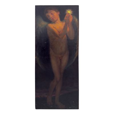 G.B. Feuge(?), Lucifero, olio su tela