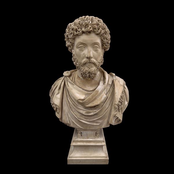 Marc'Aurelio, busto in gesso, fine del XIX secolo