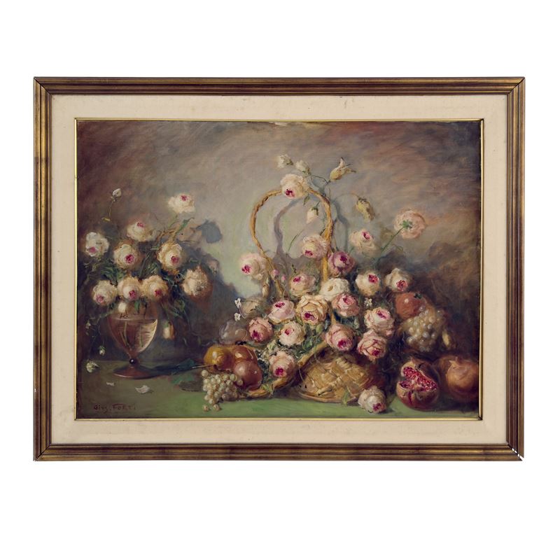 Giuseppe Forti, Natura morta di fiori e frutta