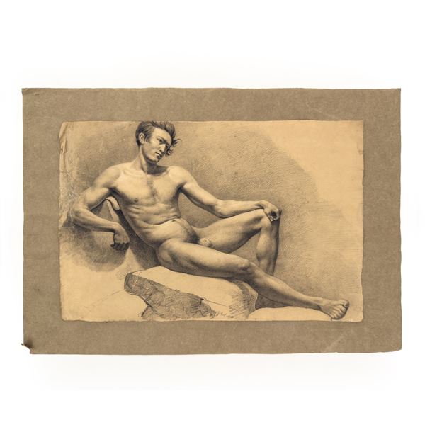 Nudo accademico, scuola milanese, XIX secolo