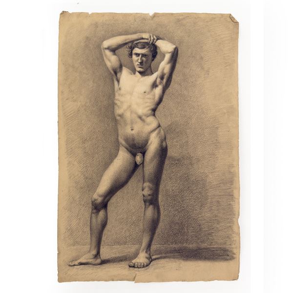 Nudo accademico, scuola milanese, XIX secolo