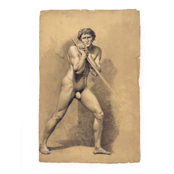 Nudo accademico, scuola milanese, XIX secolo