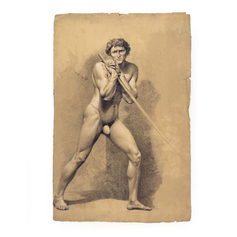 Nudo accademico, scuola milanese, XIX secolo