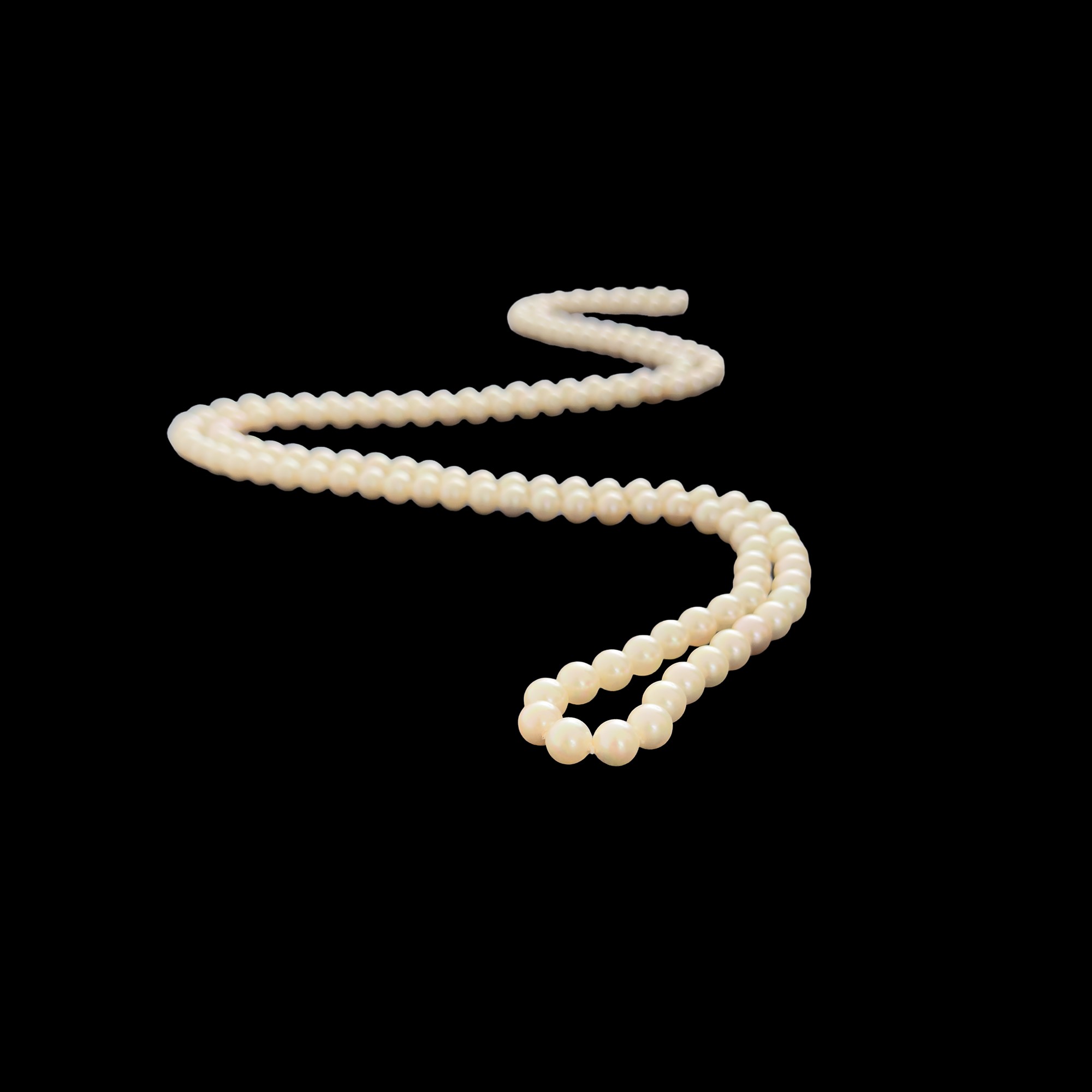 Collana formata da un filo di perle di mm. 9