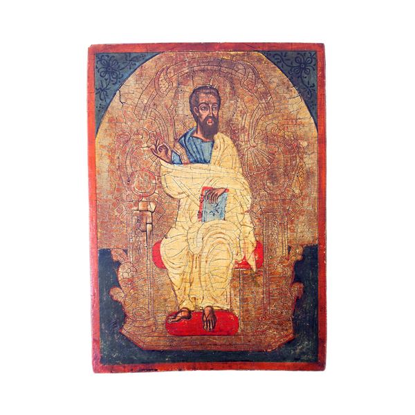 Icona raffigurante un Dottore della Chiesa, XIX secolo