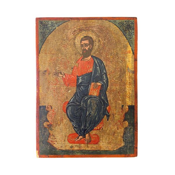 Icona raffigurante un Dottore della Chiesa, XIX secolo