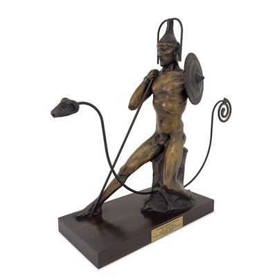 Ugo Attardi, Il viaggiatore, bronzo patinato, 2000