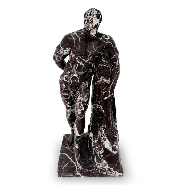 Ercole Farnese, scultura in marmo rosso brecciato