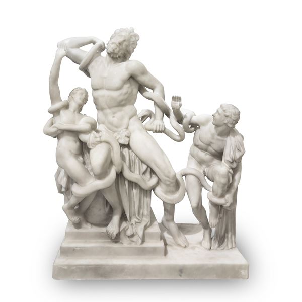Laocoonte, gruppo in marmo bianco