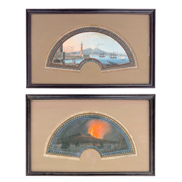 Coppia di ali di ventaglio, Napoli, inizi del XIX secolo