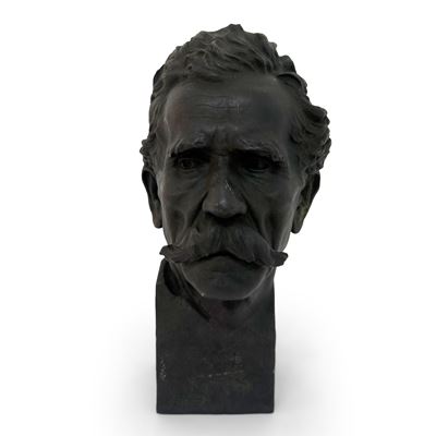 Torquato Tamagnini, Un colonizzatore, bronzo patinato, h. 43 cm