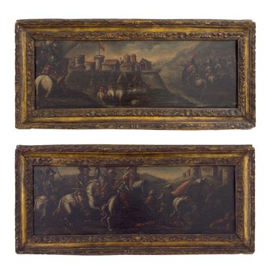Pittore degli inizi del XVIII secolo, Scene di battaglia