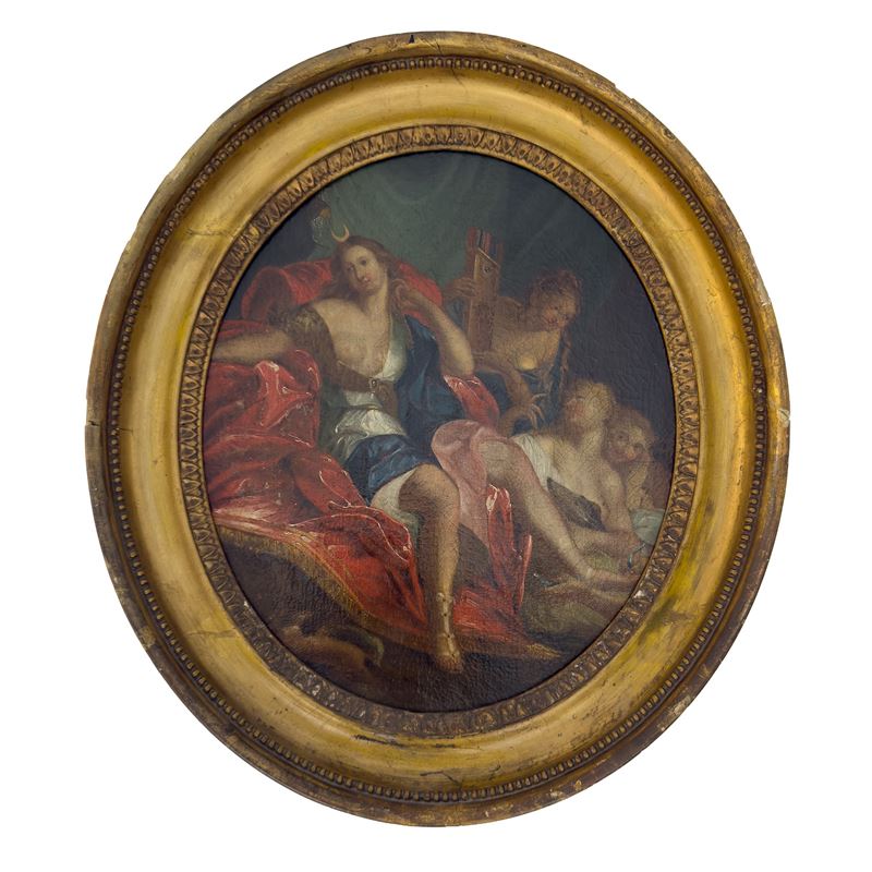 Pittore del XVIII secolo, Diana in trono