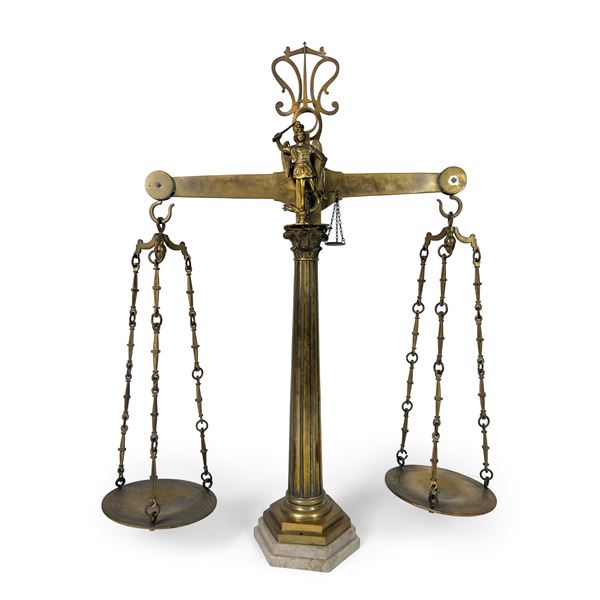 Bilancia in ottone, XIX secolo