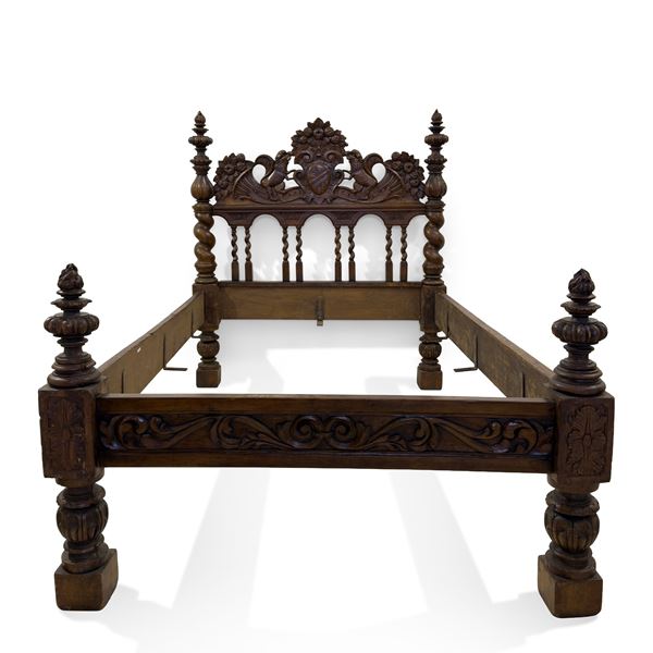 Letto di noce, XVII secolo