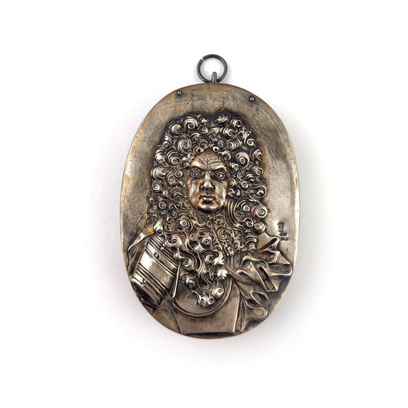 Placca Ovale in Lastra D'argento Sterling