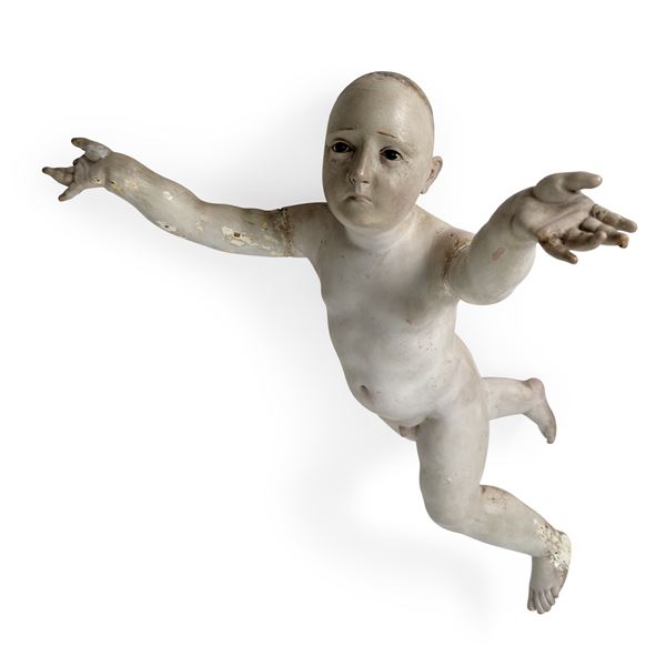 Gesù Bambino in legno laccato, Napoli, XVIII secolo