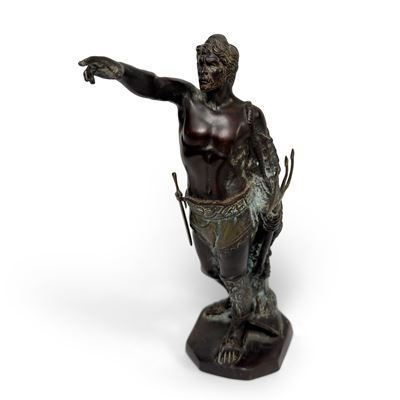 Ave Caesar (il Reziario), Scultura in Bronzo Patinato