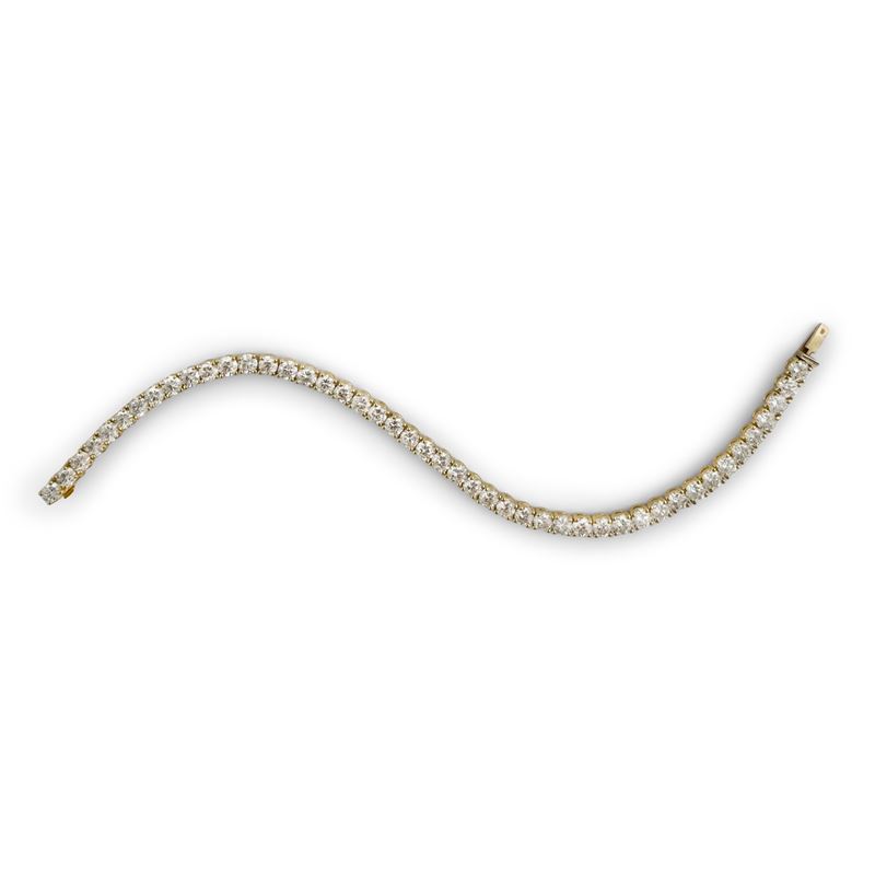 Bracciale tennis in oro rosa 18kt.