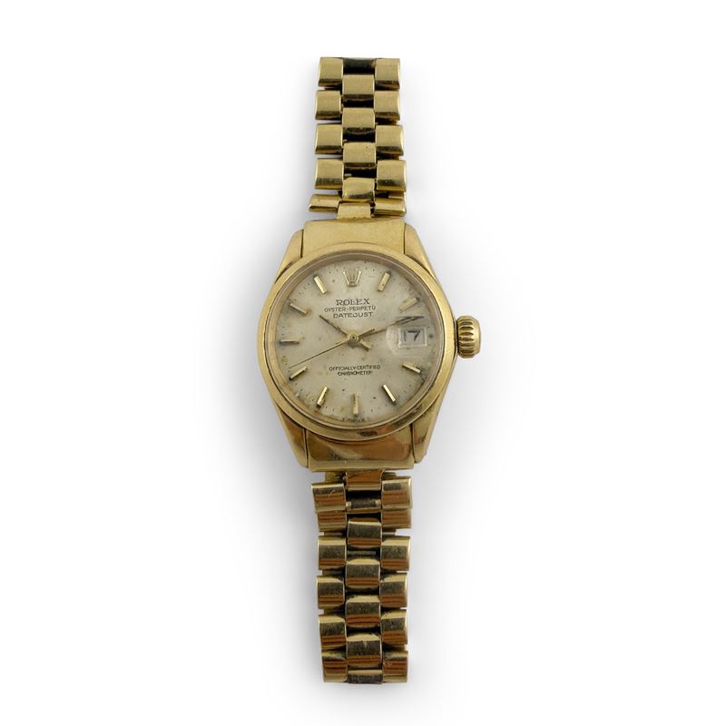 Rolex Oyster Perpetual Date Lady in oro giallo 18kt.