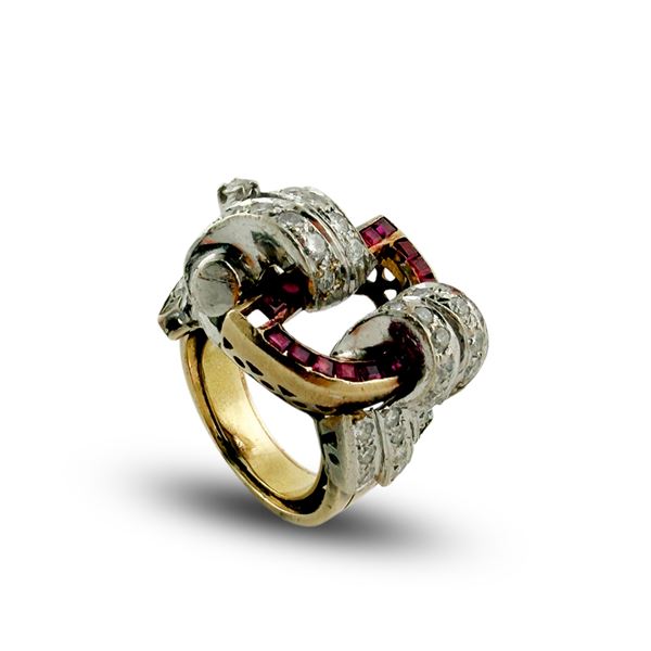 Anello in oro giallo 18kt.