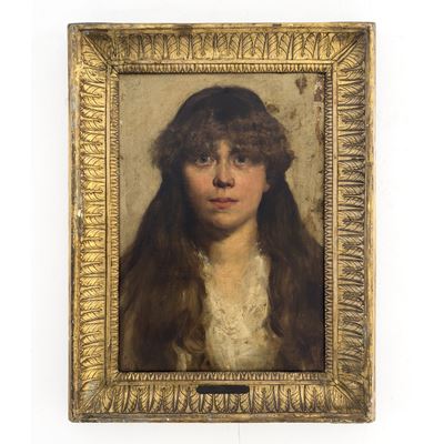 Pittore napoletano della fine del XIX secolo, Volto di ragazza