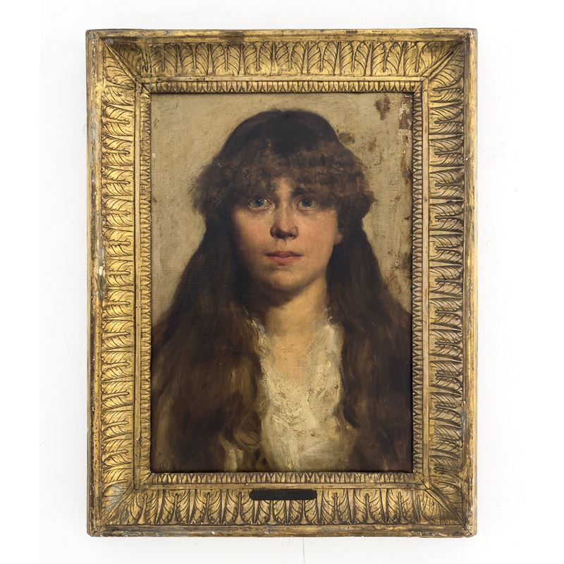 Pittore napoletano della fine del XIX secolo, Volto di ragazza