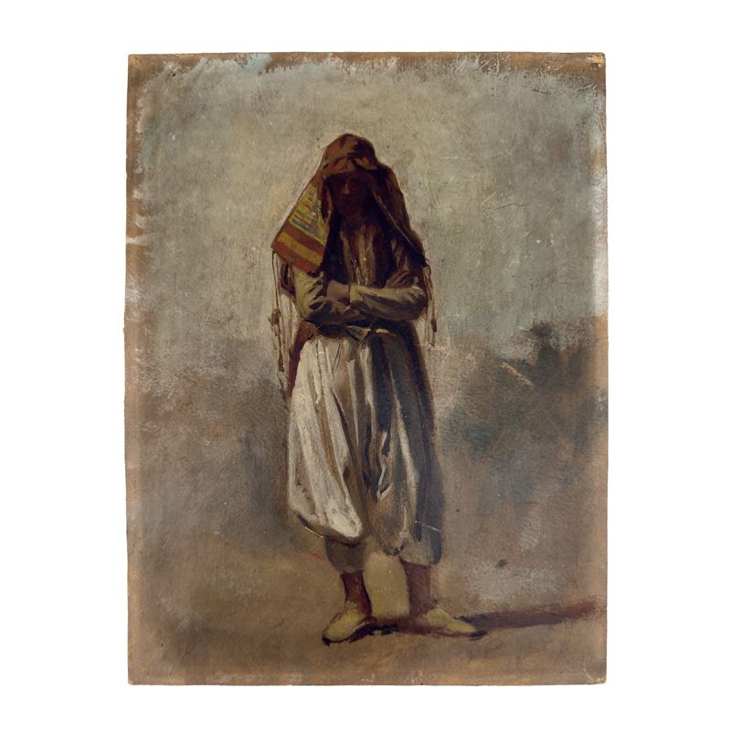 Pittore della fine del XIX secolo, Arabo a braccia conserte
