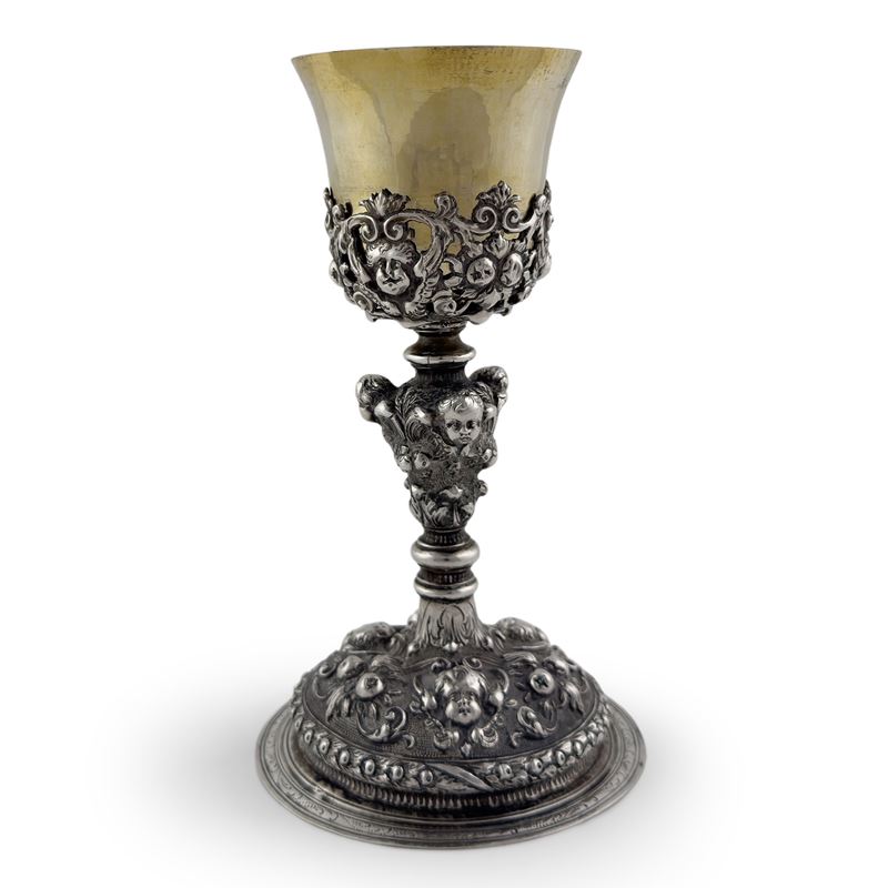 Calice in argento e argento dorato, Luneburg, 1650 circa