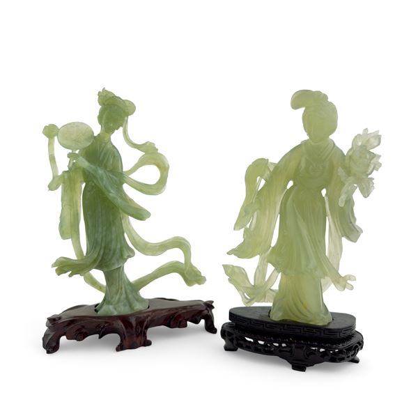 Due Guan-Yin in giada, Arte orientale