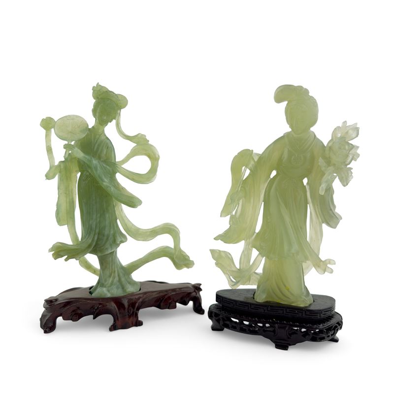 Due Guan-Yin in giada, Arte orientale