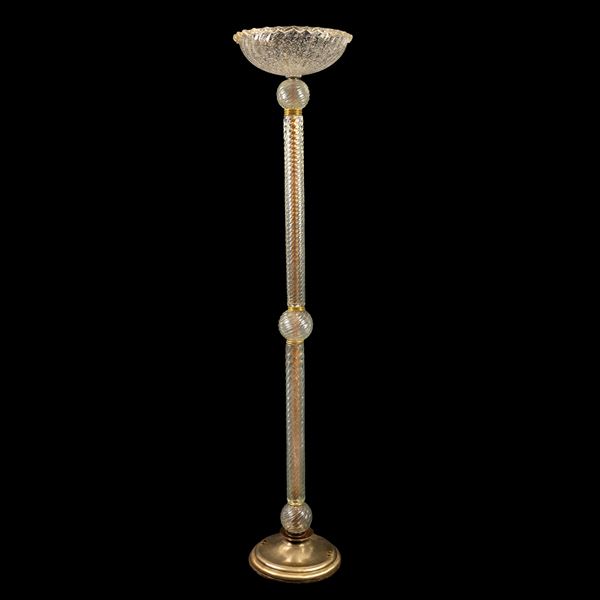 Piantana in vetro incolore, Barovier&Toso