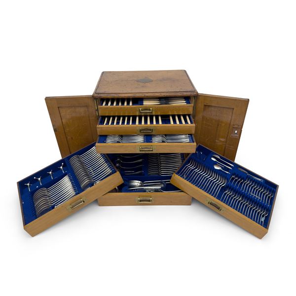 Servizio di posate in argento sterling, città di Sheffield, 1904, Walker&Hall