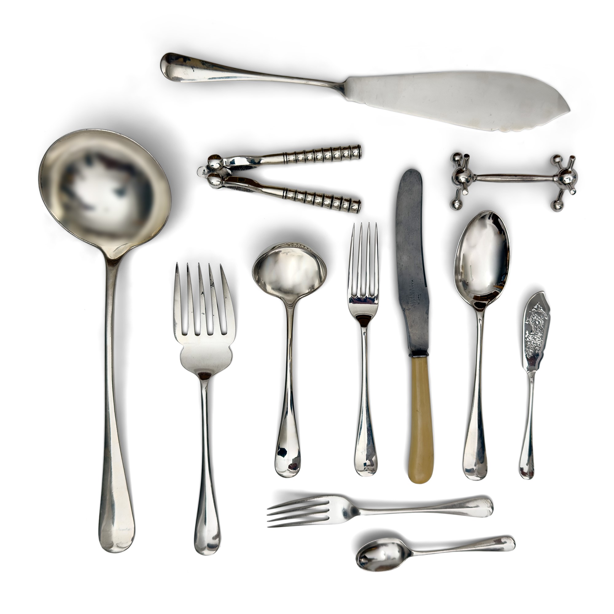 Servizio di posate in argento sterling, città di Sheffield, 1904, Walker&Hall