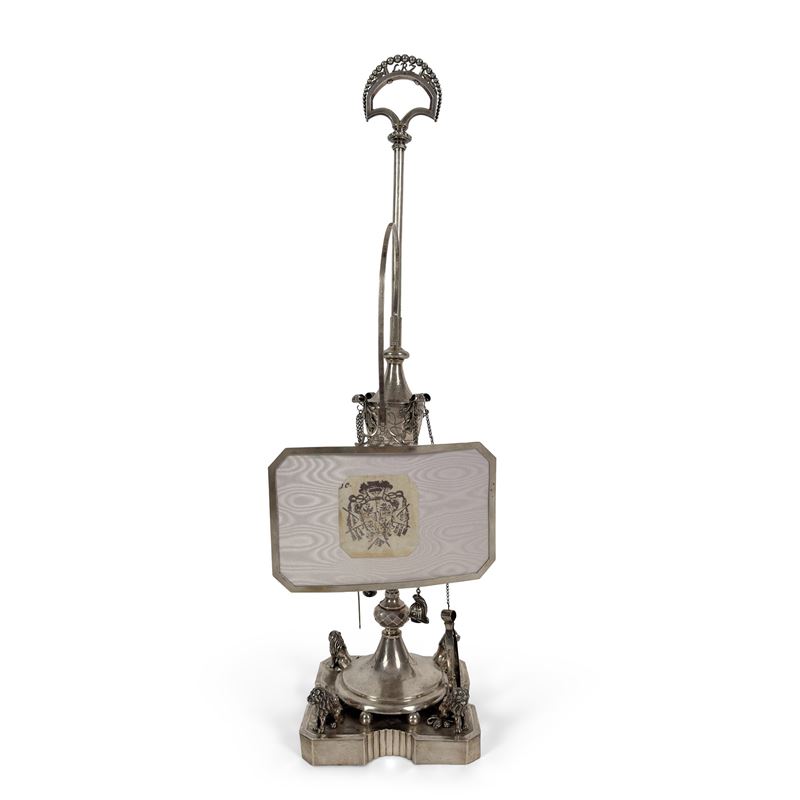 Lucerna in argento, probabilmente Malta, inizi del XIX secolo