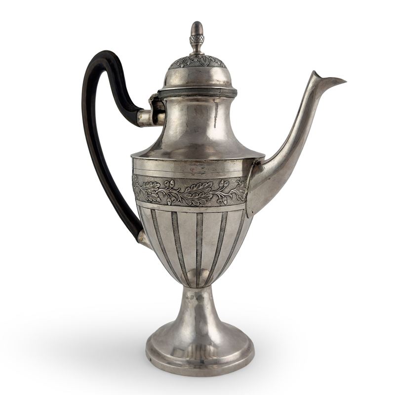 Caffettiera in argento, Austria, XIX secolo