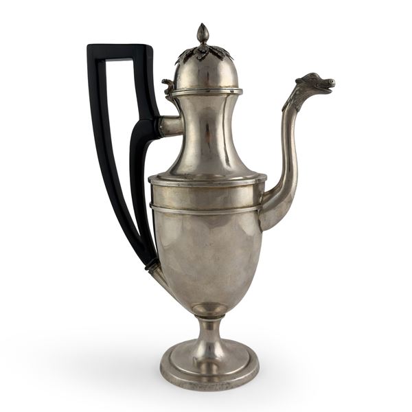 Caffettiera in argento, Cagliari, inizi del XIX secolo, argentiere Luigi Montaldo