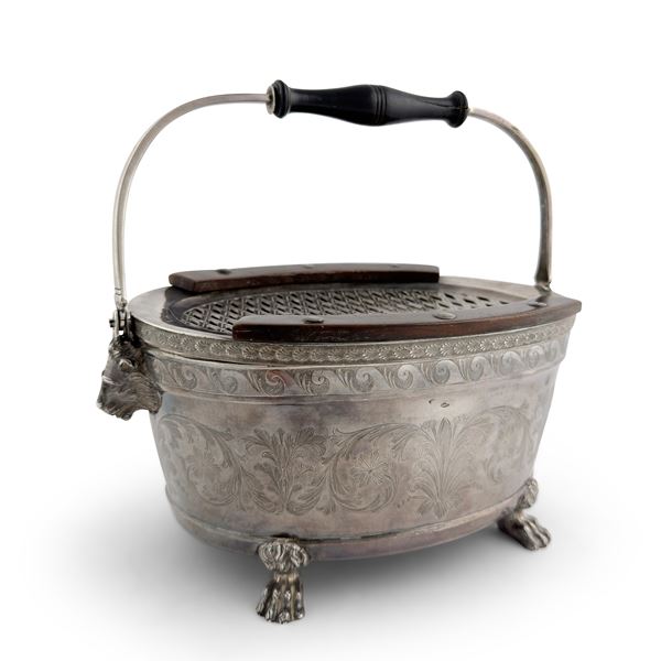 Scaldino in argento, Roma, Angelo Giannotti (1824-1865)