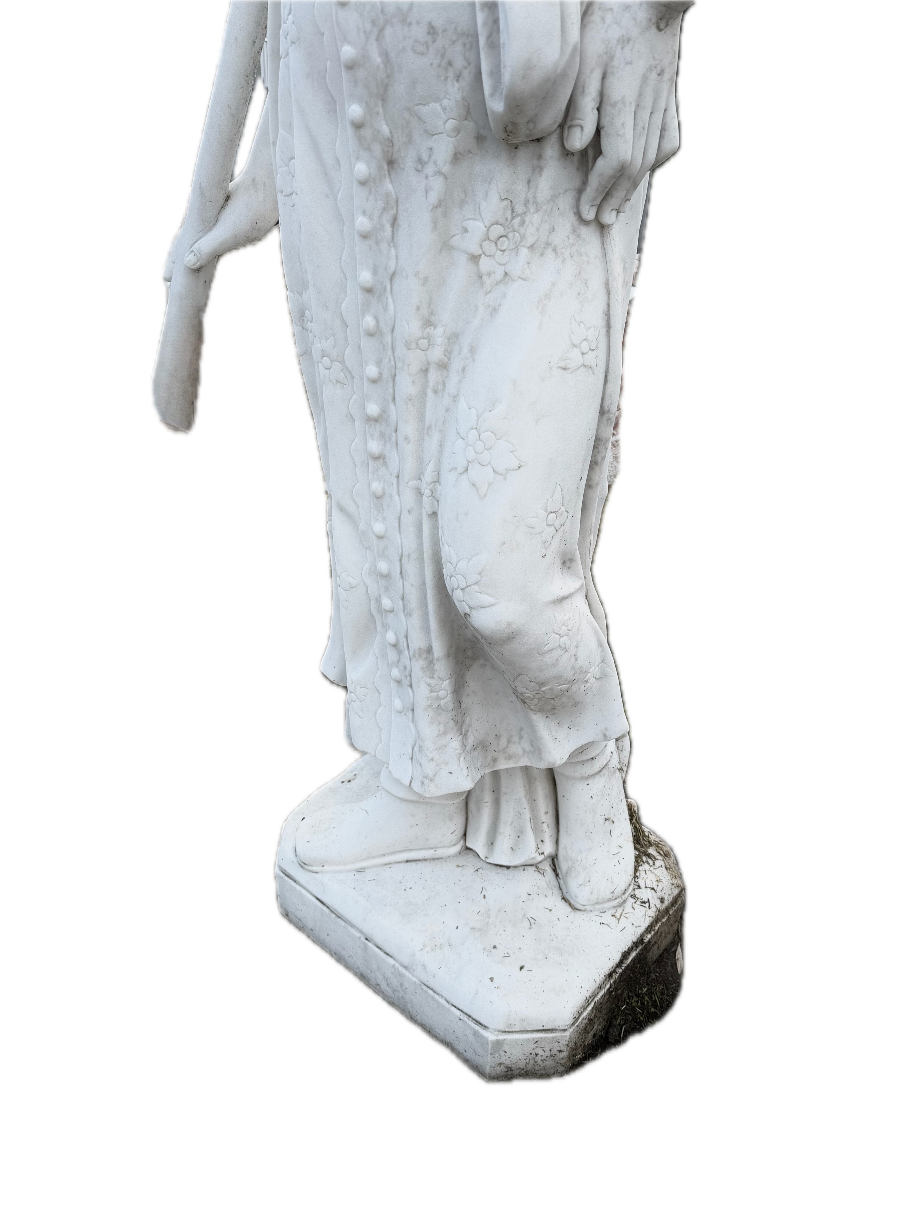 Scultore anonimo, Arabo con scettro in marmo bianco su base in breccia rossa