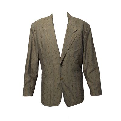 Jean Paul Gaultier, Giacca in tessuto operato marrone/verde (taglia 44)