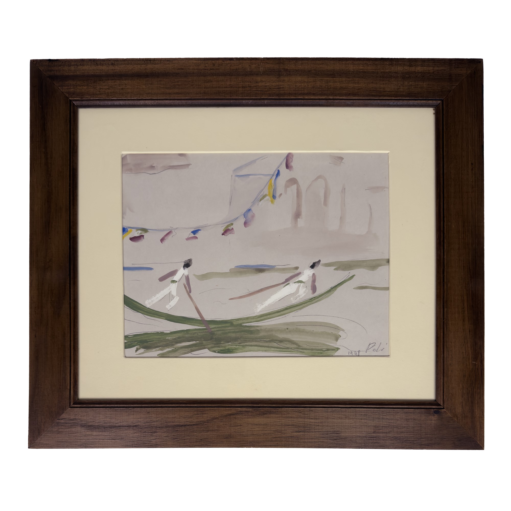 Scene di regate veneziane, nove acquarelli su carta