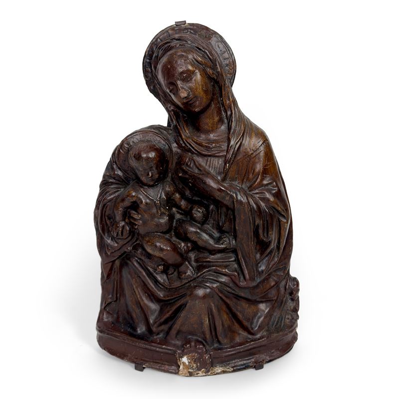 La Vergine col Bambino, altorilievo in cartapesta, Venezia, XVII secolo