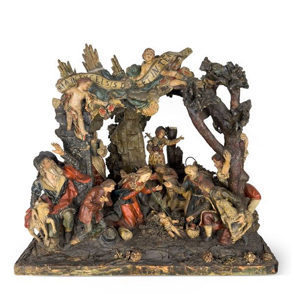 Gruppo in terracotta policroma, Italia Meridionale, XVIII secolo