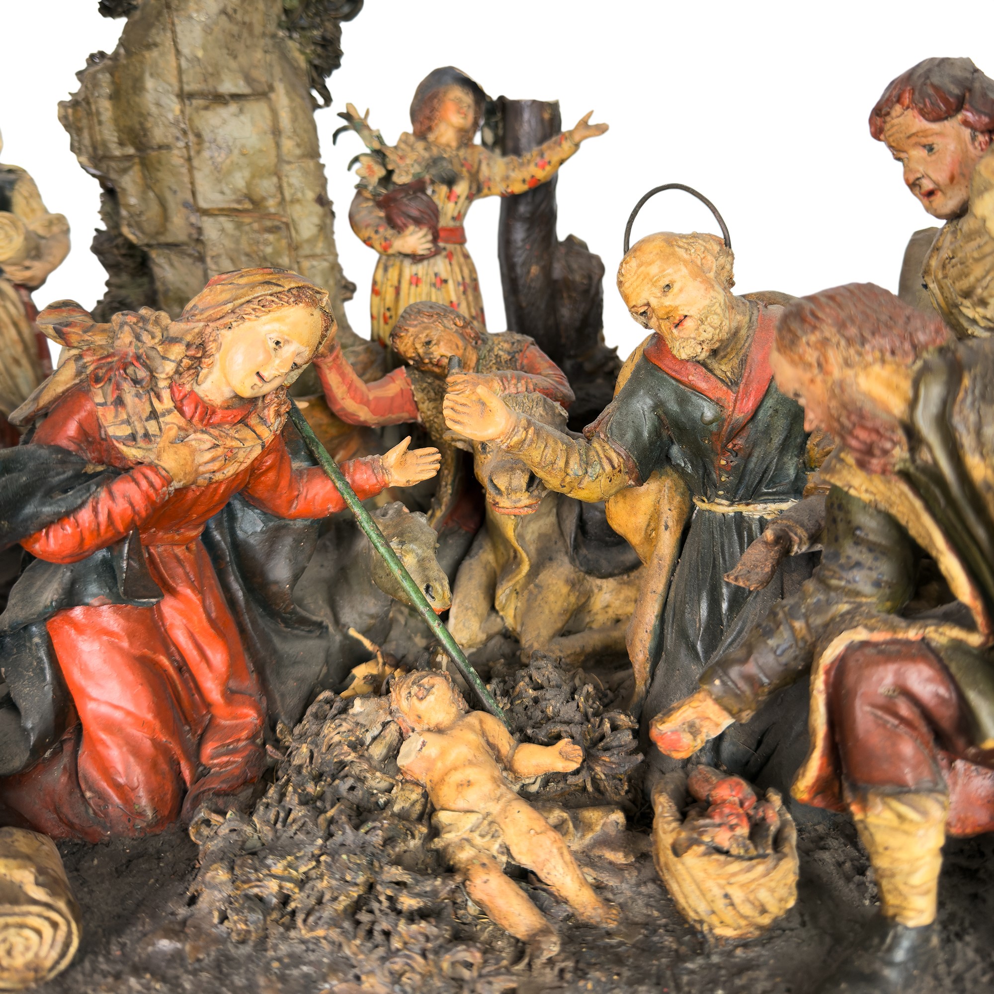 Gruppo in terracotta policroma, La Natività, Italia Meridionale, XVIII secolo