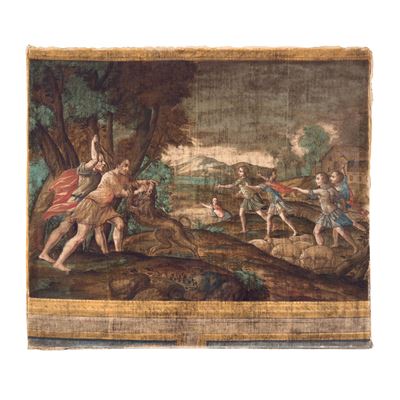 Opera Italiana del XVIII secolo, Scena di caccia al leone