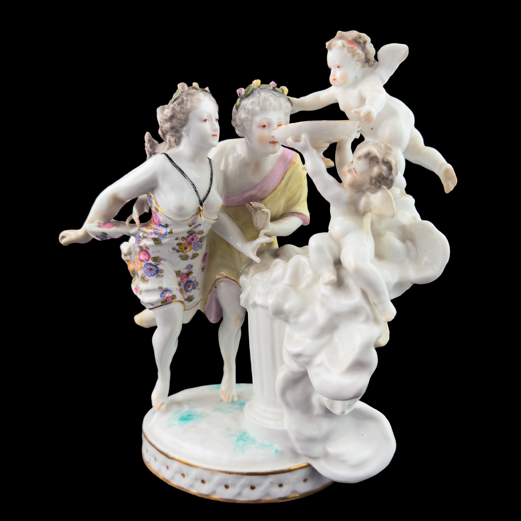 Due gruppi in porcellana bianca e policroma, Francia, Samson, fine del XIX secolo