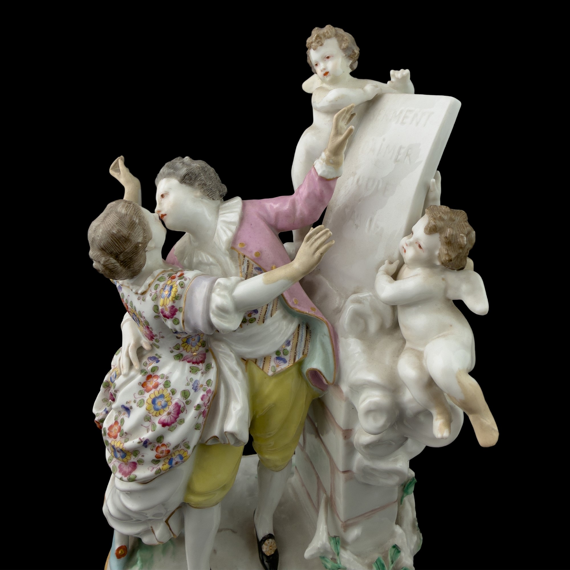 Due gruppi in porcellana bianca e policroma, Francia, Samson, fine del XIX secolo