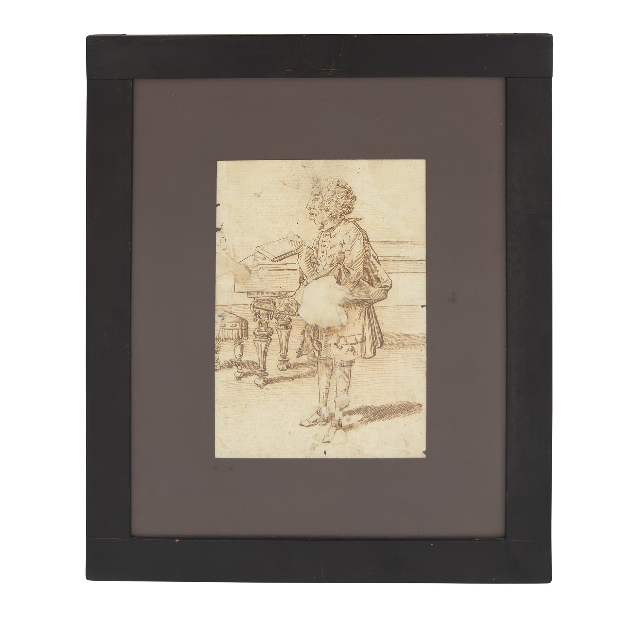 Autore sconosciuto, Due caricature a inchiostro su carta, XVIII secolo